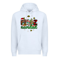 White feliz navidad Premium Hoodie - JahusDesignShop