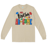 Mushroom my brother is ausome autism Long Sleeve Tee - MaliasSmallBusiness