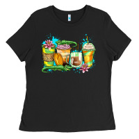 Black alligator coffee cups Ladies Tee - Zillion Design Studio