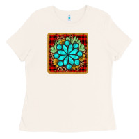 Gemstone Cactus Christmas Coaster Ladies Tee | Teevron