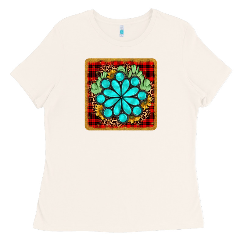 Gemstone Cactus Christmas Coaster Ladies Tee by JahusDesignShop | Teevron
