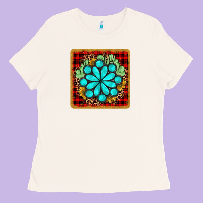 Gemstone Cactus Christmas Coaster Ladies Tee Designed By Jahusdesignshop