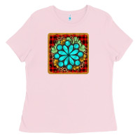 Bubblegum Pink gemstone cactus christmas coaster Ladies Tee - JahusDesignShop