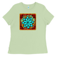Matcha gemstone cactus christmas coaster Ladies Tee - JahusDesignShop