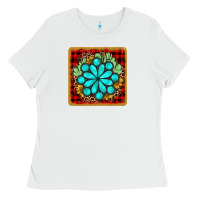 White gemstone cactus christmas coaster Ladies Tee - JahusDesignShop