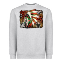 Heather Grey indian headdress christmas Heavyweight Sweatshirt - Jasminsmagicworld