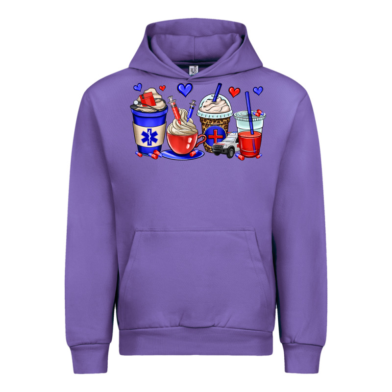 Emt Emergency Medical Technician Coffee Cups Urban Hoodie by OliviaCreatesArt | Teevron