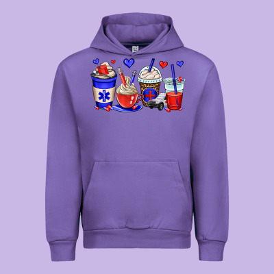 Emt Emergency Medical Technician Coffee Cups Urban Hoodie Designed By Oliviacreatesart