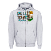 Small Town Mama With Sheeps Zipper Hoodie | Teevron