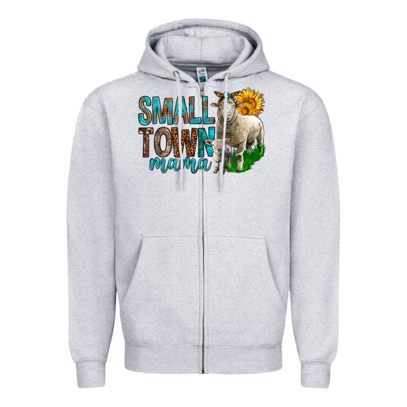 Small Town Mama With Sheeps Zipper Hoodie by BundleAndBundleShop | Teevron