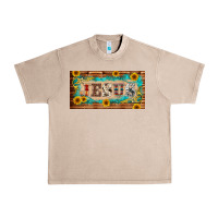 French Oak jesus western patterns license plate template Urban Heavy Tee - BarkalooDesign