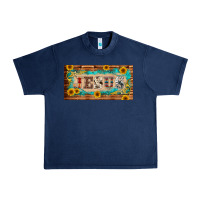 Navy jesus western patterns license plate template Urban Heavy Tee - BarkalooDesign
