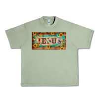 Oil Green jesus western patterns license plate template Urban Heavy Tee - BarkalooDesign