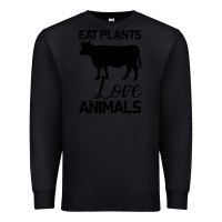 Black Eat Plants Love Animals Premium Sweatshirt - Bettercallsaul