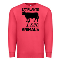 Cardinal Eat Plants Love Animals Premium Sweatshirt - Bettercallsaul