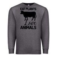 Charcoal Heather Eat Plants Love Animals Premium Sweatshirt - Bettercallsaul