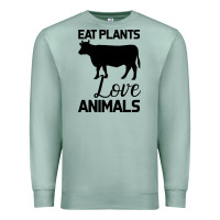 Seafoam Eat Plants Love Animals Premium Sweatshirt - Bettercallsaul