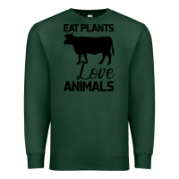 Sports Green Eat Plants Love Animals Premium Sweatshirt - Bettercallsaul