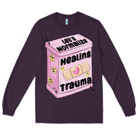 Plum let's normalize healing trauma Long Sleeve Tee - MaliasSmallBusiness