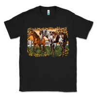 Black 2 horses at the ranch Classic Tee - LillyAllenDesigns