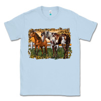 Dusty Blue 2 horses at the ranch Classic Tee - LillyAllenDesigns
