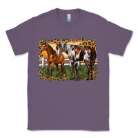Lavender 2 horses at the ranch Classic Tee - LillyAllenDesigns