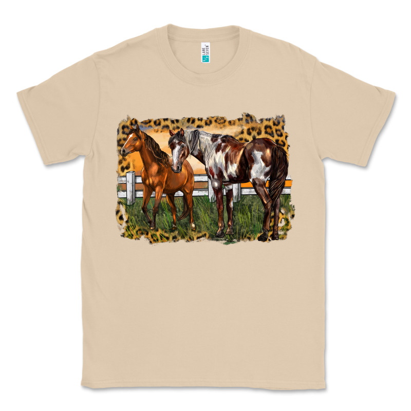 2 Horses At The Ranch Classic Tee by LillyAllenDesigns | Teevron