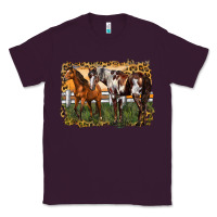Plum 2 horses at the ranch Classic Tee - LillyAllenDesigns