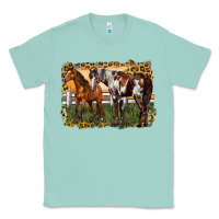 Seafoam 2 horses at the ranch Classic Tee - LillyAllenDesigns