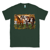 Sports Green 2 horses at the ranch Classic Tee - LillyAllenDesigns