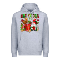 Heather Grey hot cocoa Premium Hoodie - texasbilliewilder