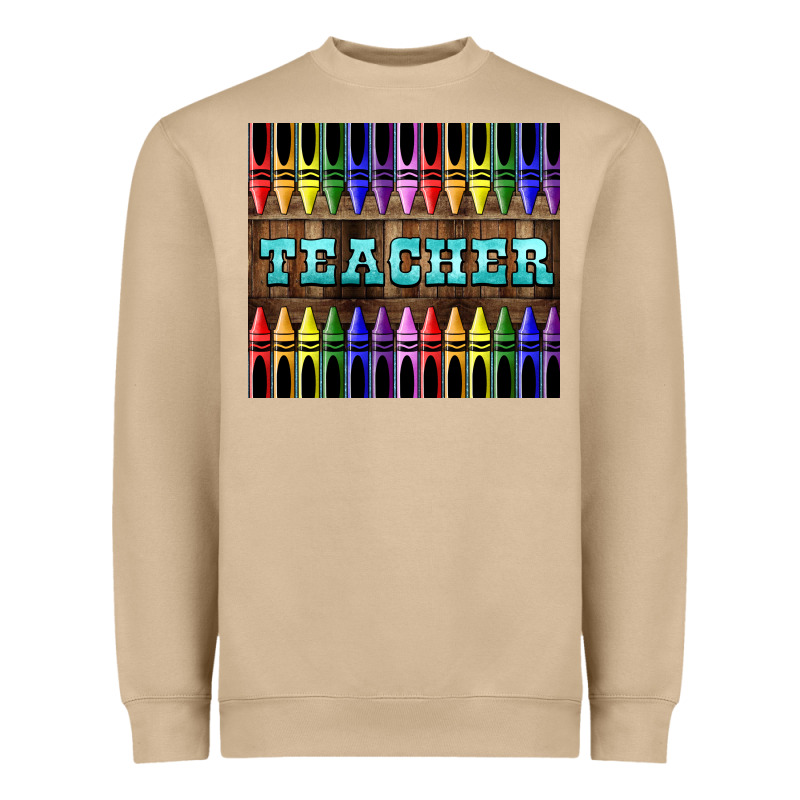 Teacher Crayons Heavyweight Sweatshirt by LillyAllenDesigns | Teevron