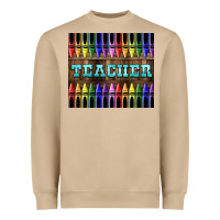 Mushroom Teacher Crayons Heavyweight Sweatshirt - LillyAllenDesigns
