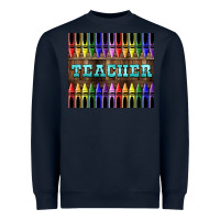 Navy Teacher Crayons Heavyweight Sweatshirt - LillyAllenDesigns