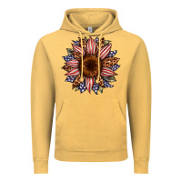 Vintage Mustard usa flag camouflage leopard sunflower Vintage Hoodie - Artiststas