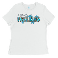 White literally freezing winter Ladies Tee - RanaPortraitStore