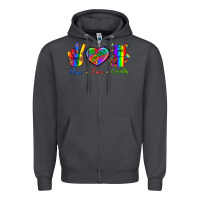 Smoke Peace Love Equality Zipper Hoodie - BundleAndBundleShop