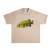 French Oak Smallmouth Bass Fish Illustrations Urban Heavy Tee - LillyAllenDesigns