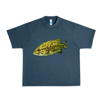 Midnight Navy Smallmouth Bass Fish Illustrations Urban Heavy Tee - LillyAllenDesigns