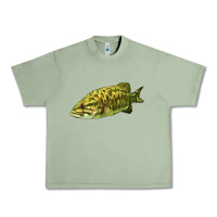 Oil Green Smallmouth Bass Fish Illustrations Urban Heavy Tee - LillyAllenDesigns