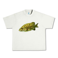 Pistachio Smallmouth Bass Fish Illustrations Urban Heavy Tee - LillyAllenDesigns