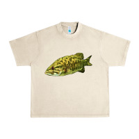 Sandshell Smallmouth Bass Fish Illustrations Urban Heavy Tee - LillyAllenDesigns