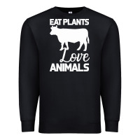Black Eat Plants Love Animals Premium Sweatshirt - Bettercallsaul