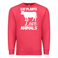 Cardinal Eat Plants Love Animals Premium Sweatshirt - Bettercallsaul