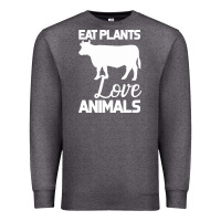 Charcoal Heather Eat Plants Love Animals Premium Sweatshirt - Bettercallsaul