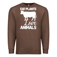 Chestnut Eat Plants Love Animals Premium Sweatshirt - Bettercallsaul