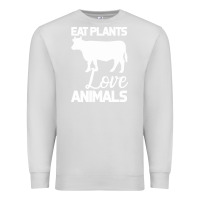 Dove Grey Eat Plants Love Animals Premium Sweatshirt - Bettercallsaul