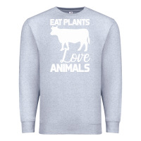 Heather Grey Eat Plants Love Animals Premium Sweatshirt - Bettercallsaul