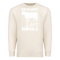 Sandshell Eat Plants Love Animals Premium Sweatshirt - Bettercallsaul