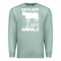 Seafoam Eat Plants Love Animals Premium Sweatshirt - Bettercallsaul